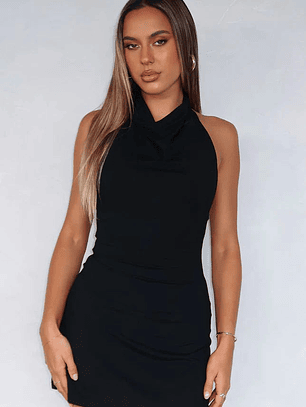 Eternal Glow Mini Dress Black