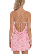 Floral Sequin Open Back Dress in Pink - thumbnail 2