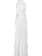Esther Iridescent Satin Cowl Maxi Dress - Ivory - thumbnail 7