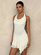 Fiorella Mini Dress - White : Lace : Cream - thumbnail 1