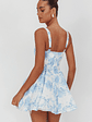 Get My Attention Off-Shoulder Mini Dress Floral Blue - thumbnail 2