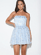 Floral Shimmer Strapless Mini Dress - thumbnail 4