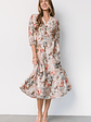 Fiorina Wrap Midi Dress | Ivory Multi Floral - thumbnail 1