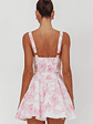 Get My Attention Off-Shoulder Mini Dress Floral Pink - thumbnail 2