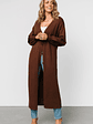 Ethel Long Cardigan | Dark Brown - thumbnail 3