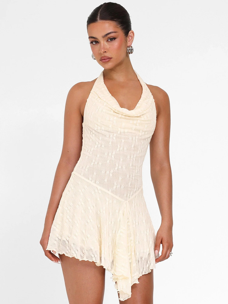 Fiorella Mini Dress - White : Lace : Cream 5