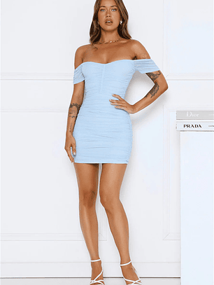 Gorgeous Nights Off Shoulder Mini Dress