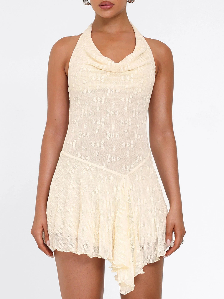 Fiorella Mini Dress - White : Lace : Cream 6