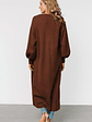 Ethel Long Cardigan | Dark Brown - thumbnail 6