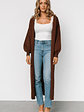 Ethel Long Cardigan | Dark Brown - thumbnail 7