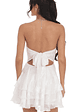 Floral Strapless Asymmetrical Dress in White - thumbnail 2