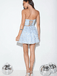 Floral Shimmer Strapless Mini Dress - thumbnail 9