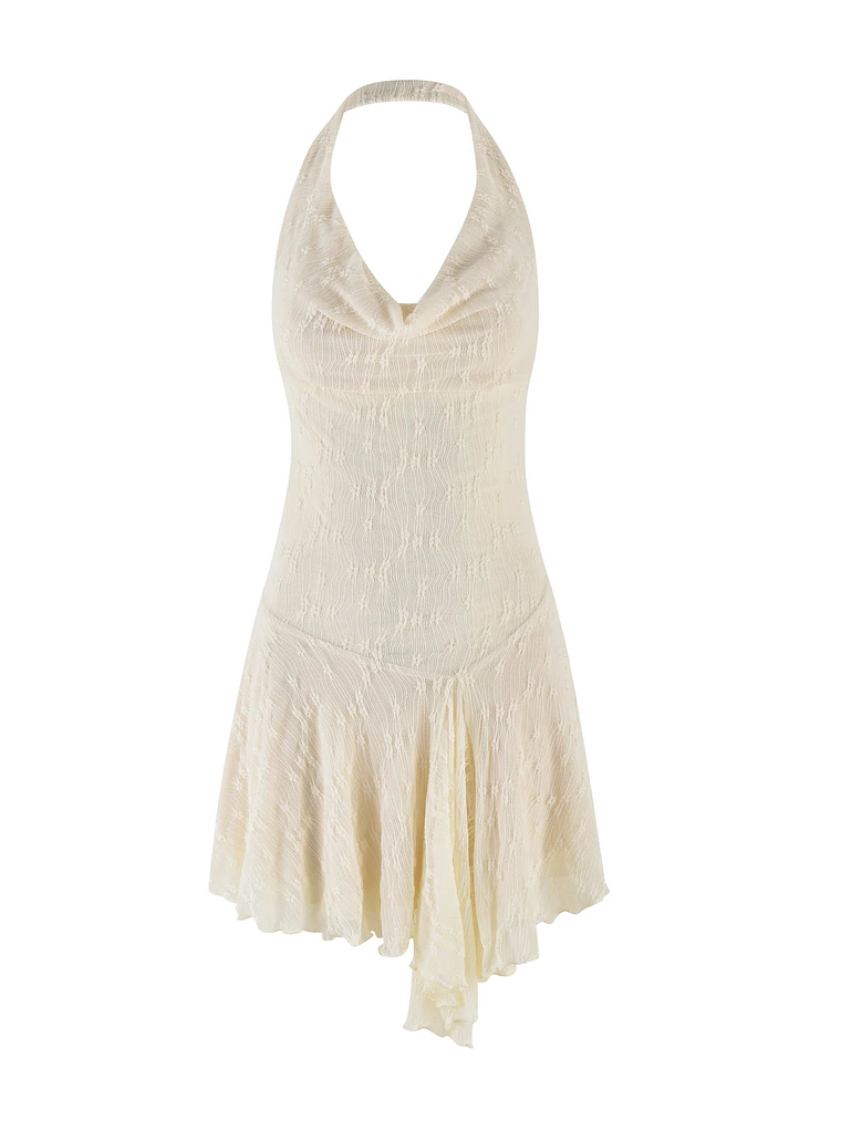 Fiorella Mini Dress - White : Lace : Cream 10