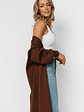 Ethel Long Cardigan | Dark Brown - thumbnail 9
