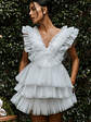 Froufrou Layered Tulle Mini Dress White - thumbnail 1