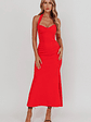 Fire Of Stars Halterneck Maxi Dress Red - thumbnail 5