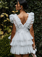 Froufrou Layered Tulle Mini Dress White - thumbnail 3