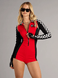 Fast Lane Babe Zip-Up Romper - thumbnail 1