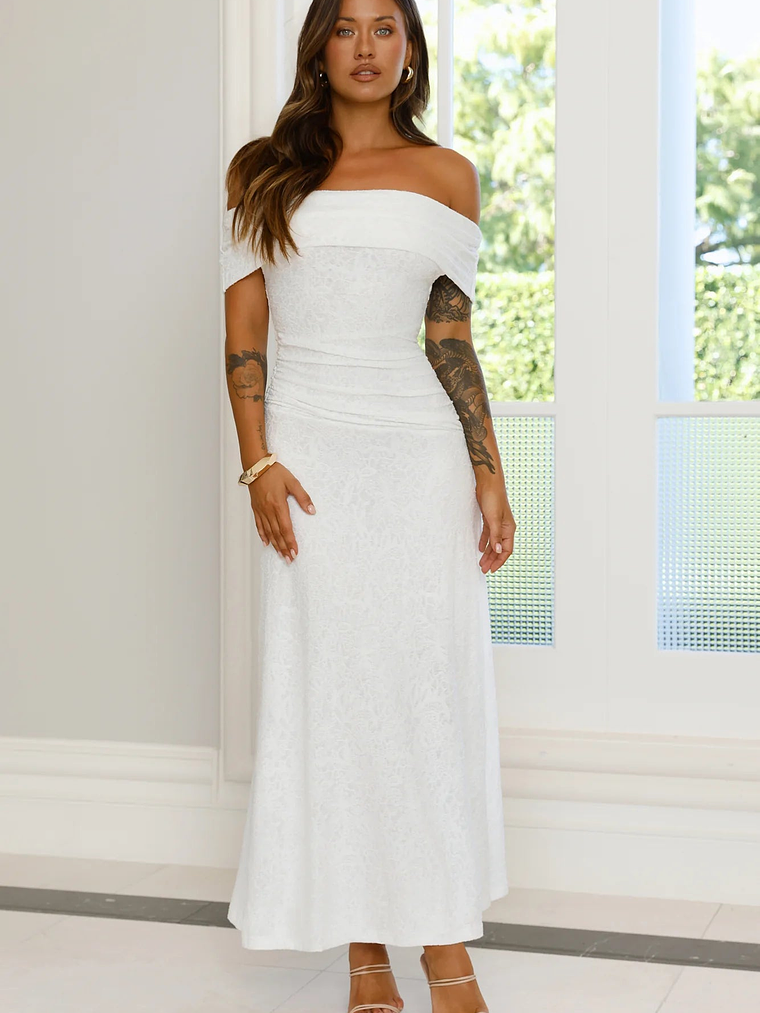 First Class Finish Off Shoulder Maxi Dress 4