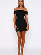 Got The Talent Off Shoulder Mini Dress Black - thumbnail 5