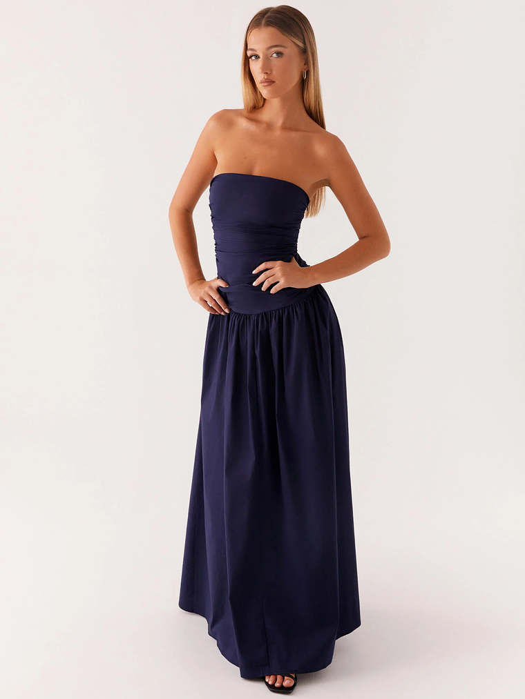Exclusive - Carmel Maxi Dress - Navy 1