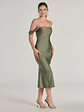 Exceptional Off-The-Shoulder Flared Midi Dress - thumbnail 12