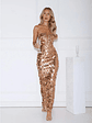 Glistening Grandeur Strapless Sequin Maxi Dress Gold - thumbnail 5
