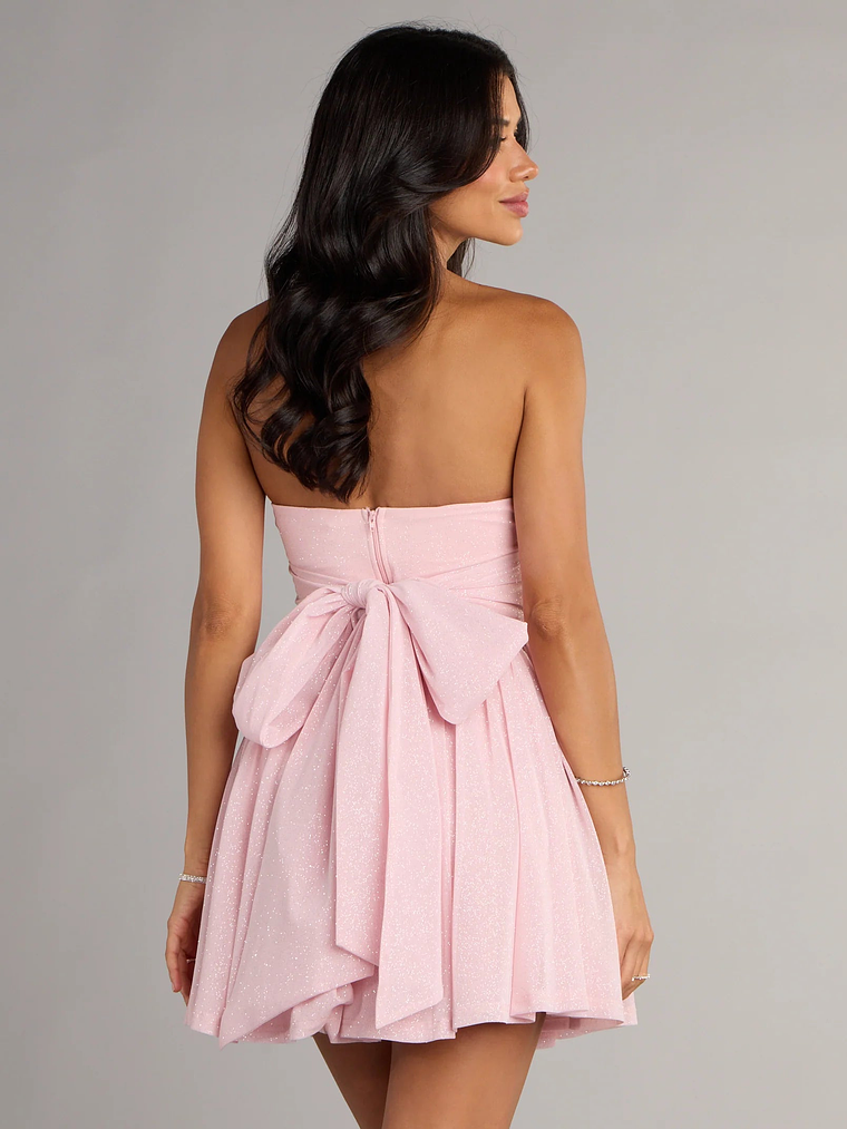 Glitter Crush Bow Back Skater Dress 2