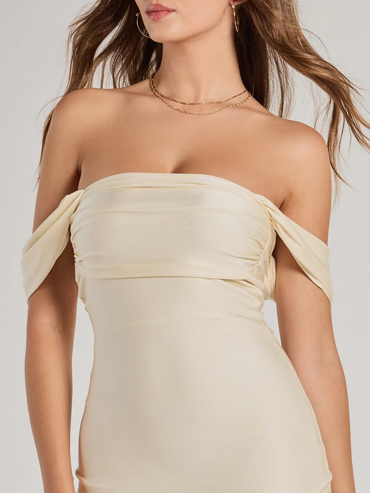 Exceptional Off-The-Shoulder Flared Midi Dress 15