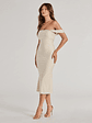 Exceptional Off-The-Shoulder Flared Midi Dress - thumbnail 16