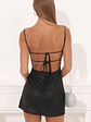 Glitter Ruched Bodycon Dress in Black - thumbnail 2