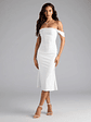 Exceptional Off-The-Shoulder Flared Midi Dress - thumbnail 21