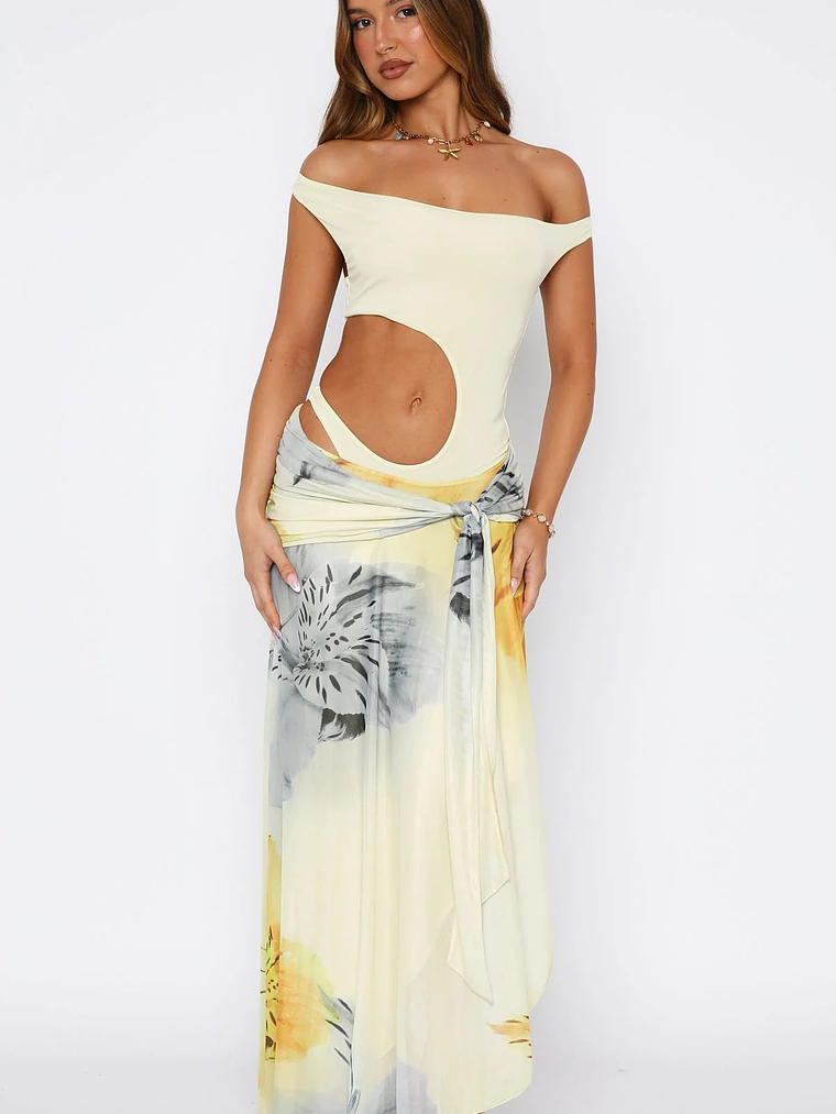 Florence Fling Maxi Dress Lemon Blossom 2