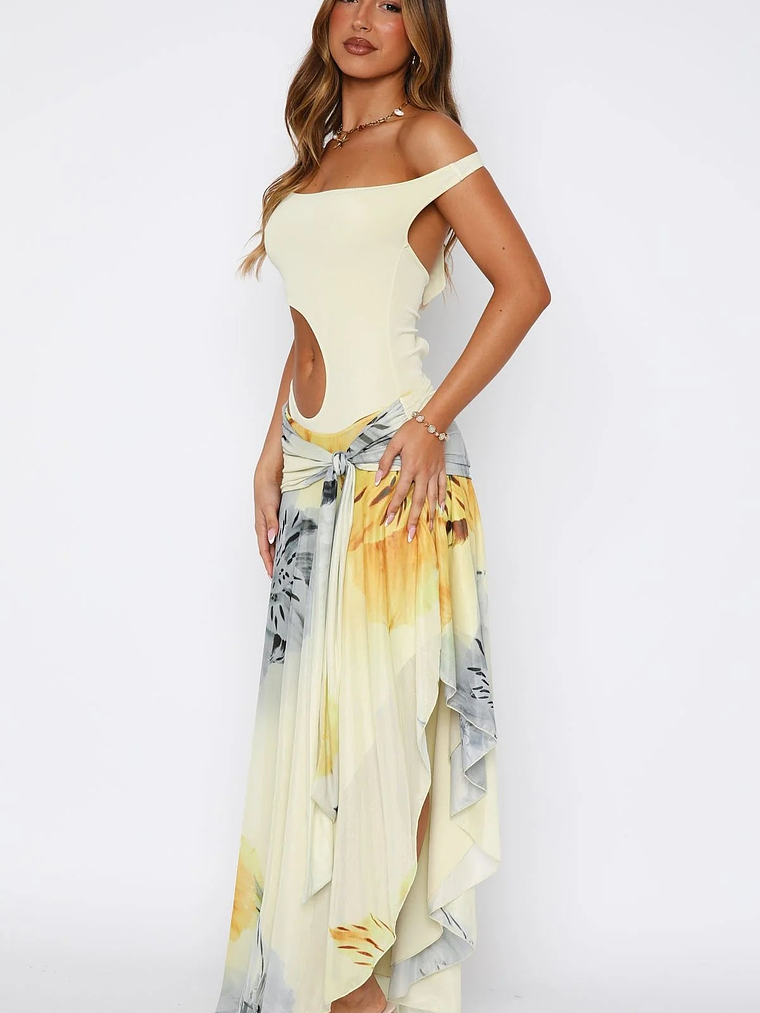 Florence Fling Maxi Dress Lemon Blossom 3