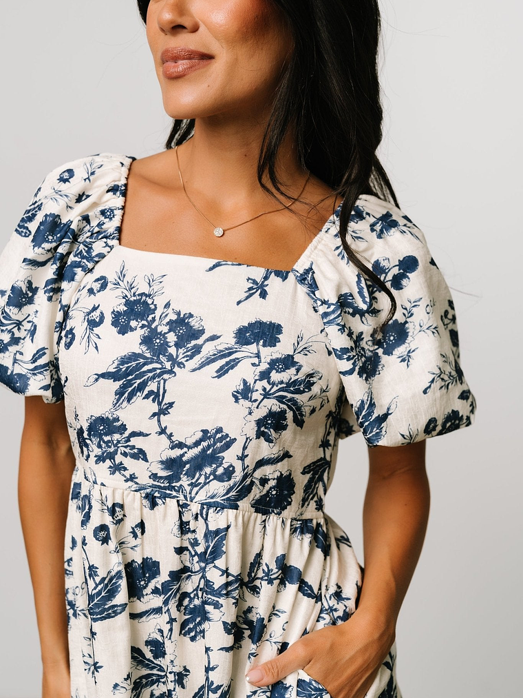 Graceland Maxi Dress | Cream + Navy Floral 3