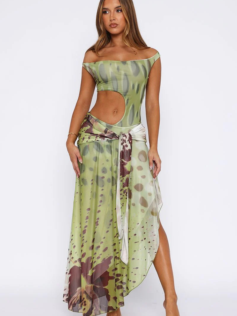 Florence Fling Maxi Dress Moss Blossom 2