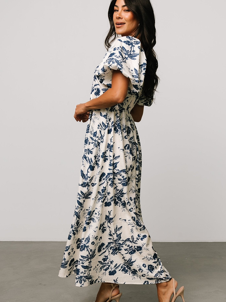 Graceland Maxi Dress | Cream + Navy Floral 4