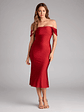 Exceptional Off-The-Shoulder Flared Midi Dress - thumbnail 29