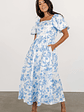 Graceland Maxi Dress | White + Blue Floral - thumbnail 1