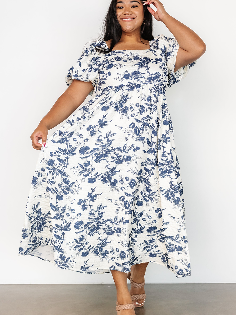 Graceland Maxi Dress | Cream + Navy Floral 7