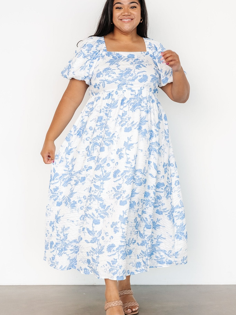 Graceland Maxi Dress | White + Blue Floral 2