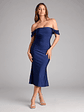 Exceptional Off-The-Shoulder Flared Midi Dress - thumbnail 33