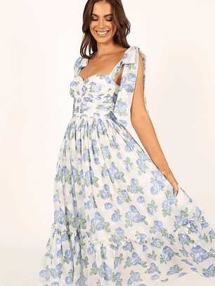 Floret Midi Dress - Blue