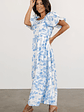 Graceland Maxi Dress | White + Blue Floral - thumbnail 4