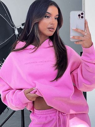 Future Forward Oversized Hoodie Candy Pink
