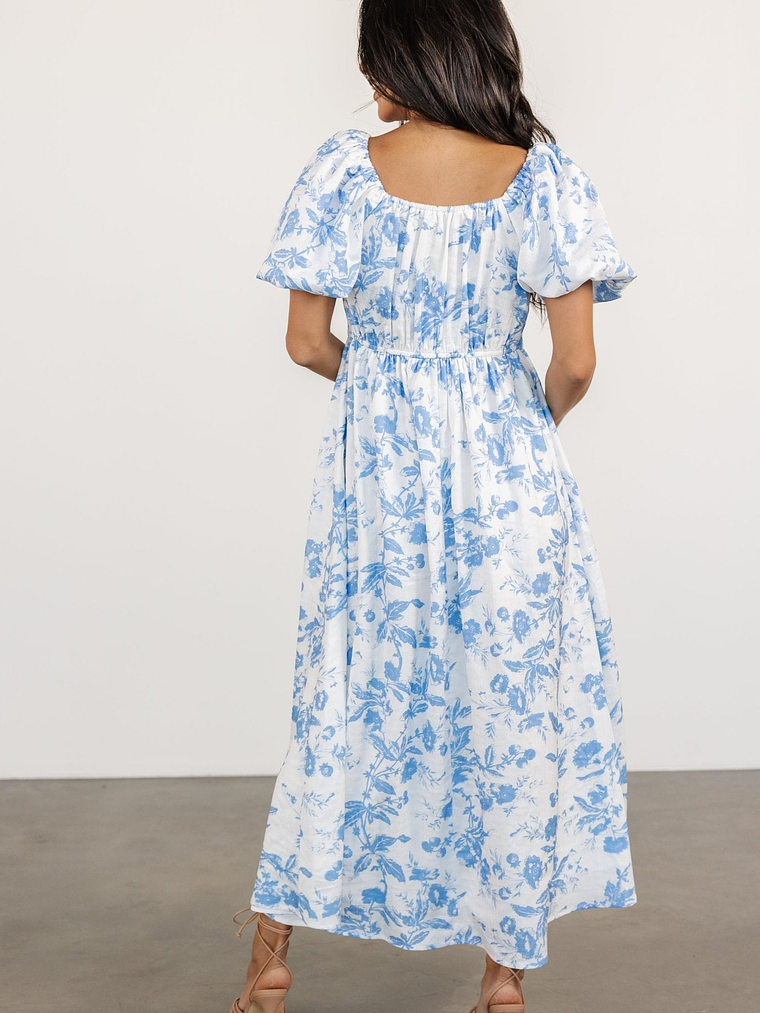 Graceland Maxi Dress | White + Blue Floral 5