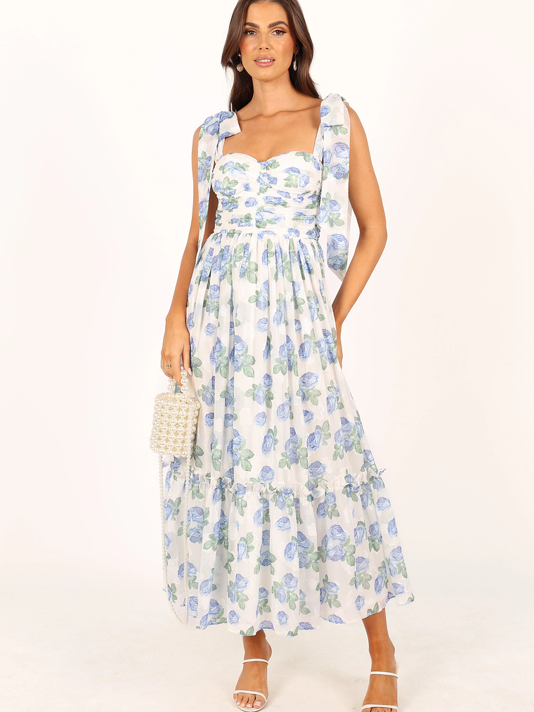 Floret Midi Dress - Blue 3