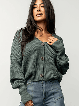 Gracie Knit Cardigan | Winter Green