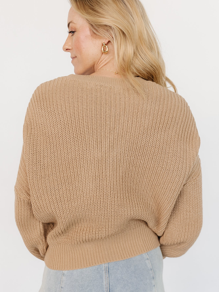 Gracie Knit Cardigan | Light Camel 4