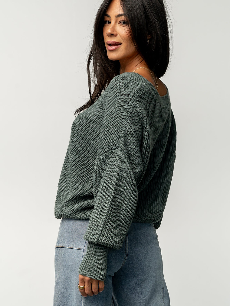 Gracie Knit Cardigan | Winter Green 3